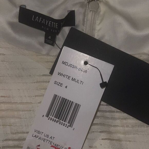 ✨LAFAYETTE 148 NEW YORK 'FAITH' PRINT SLEEVELESS SHEATH SZ 4 DRESS✨ - Picture 8 of 9